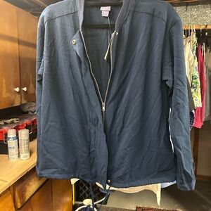 Laura Scott Blue Lightweight Shirt Jacket Casual Style